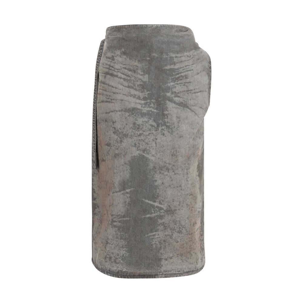 Diesel - Gray Lyocell Midi Skirt