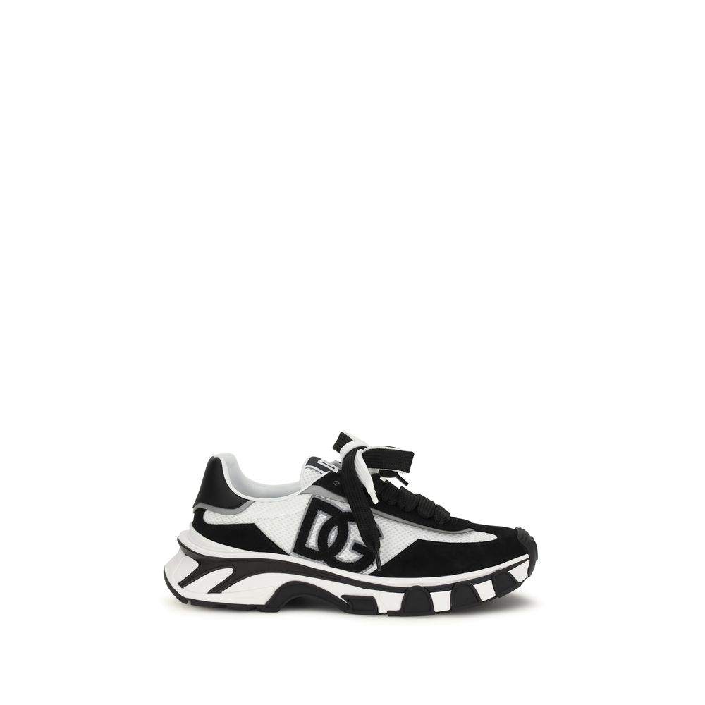 Dolce & Gabbana - Black Calf Leather Bos Taurus Athletic Sneakers