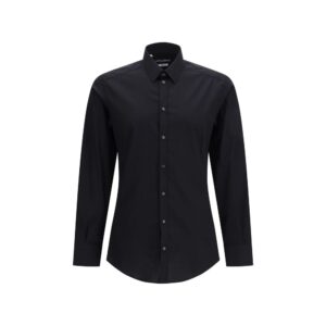 Black Cotton Dress Shirt