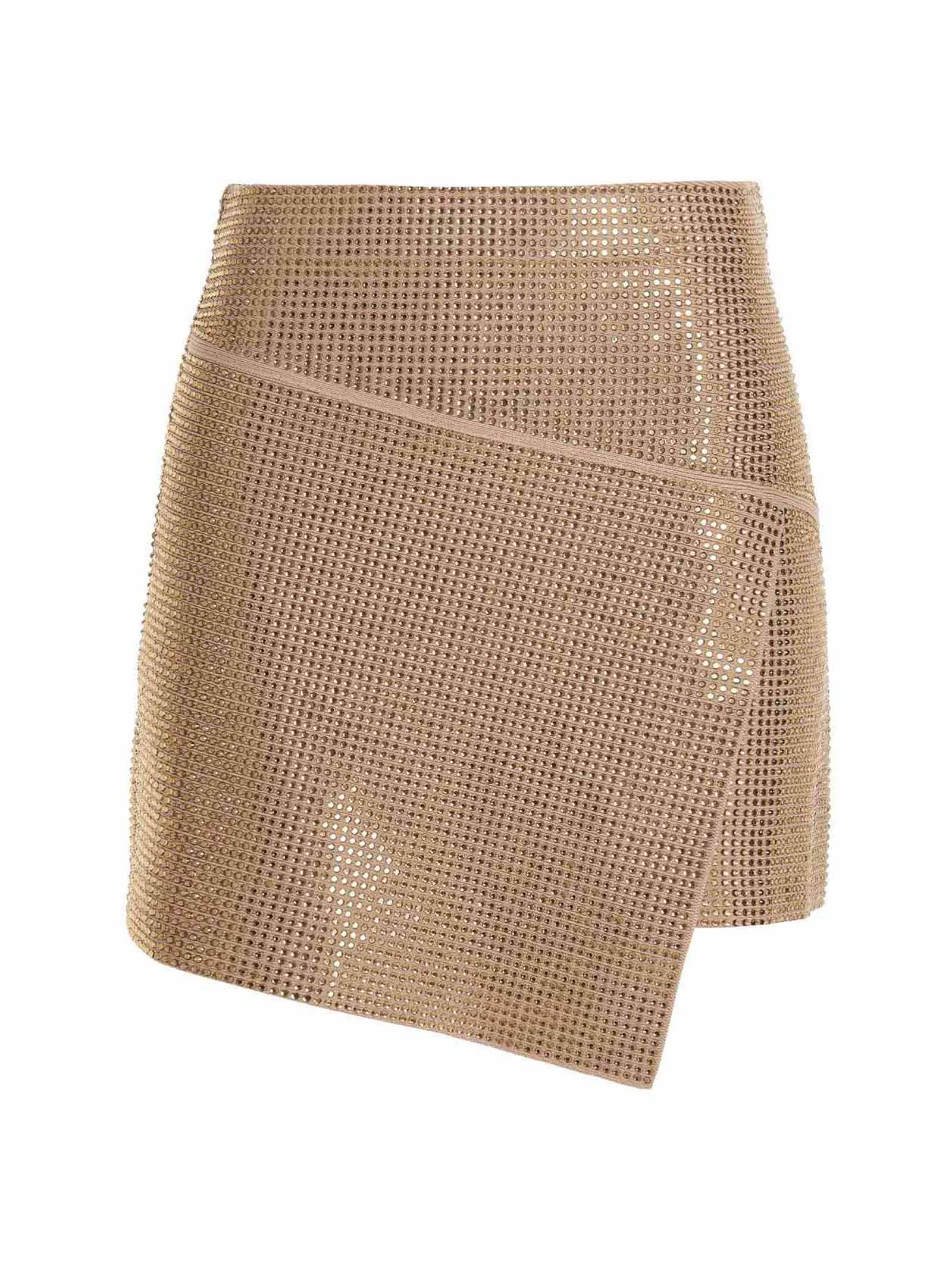 ANDREĀDAMO - Beige Viscose Long Skirt