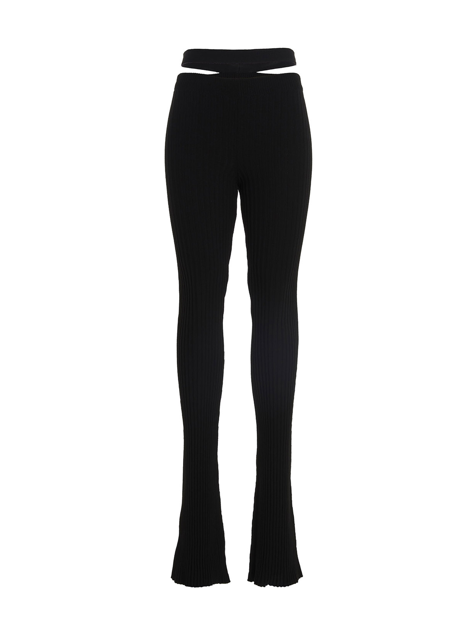 ANDREĀDAMO - Black Viscose Flared Pants
