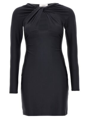 Black Polyamide Short Dress