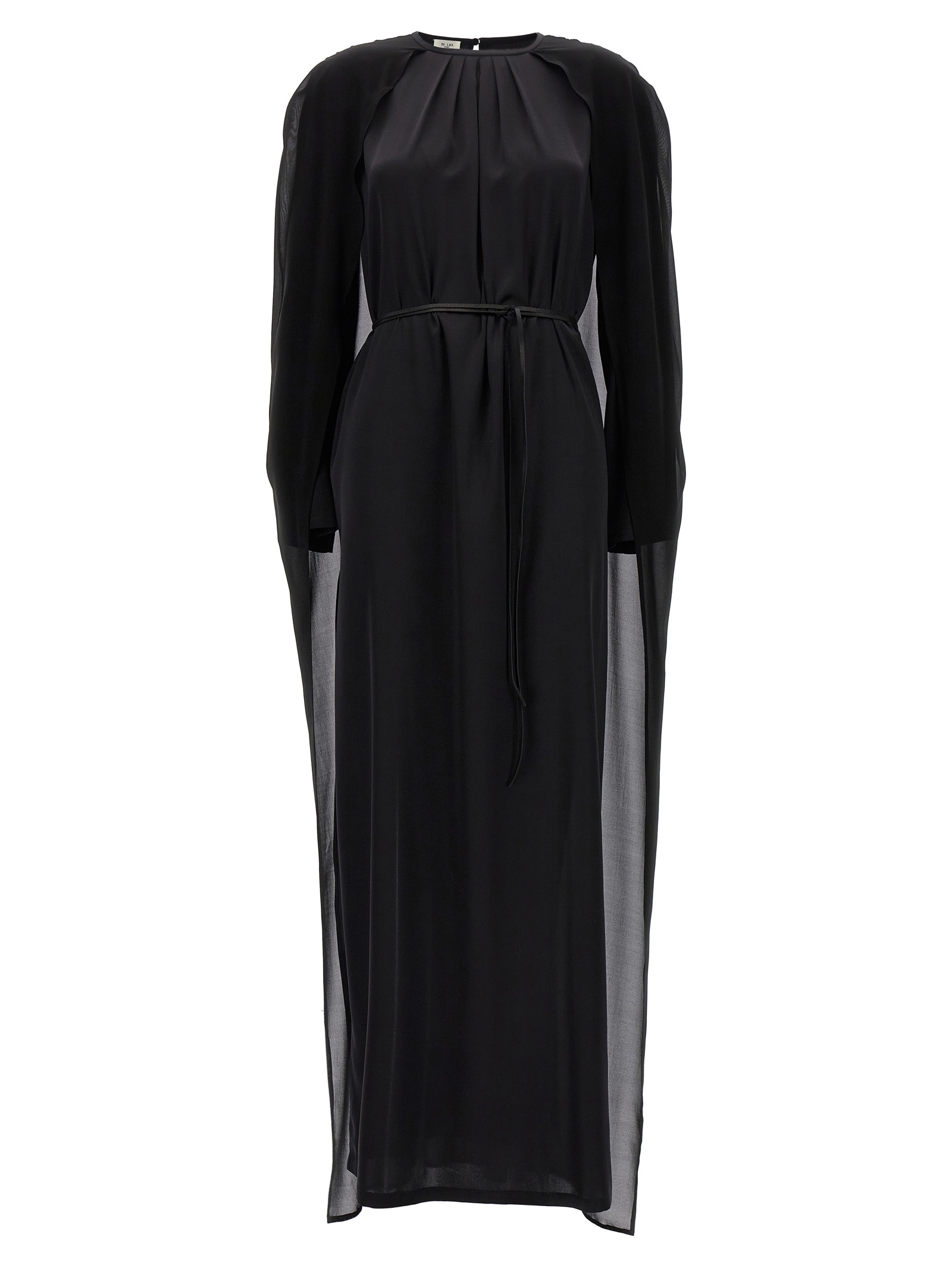 DI.LA3 PARI' - Black Silk Long Dress