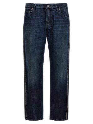 Blue Cotton Skinny Jeans