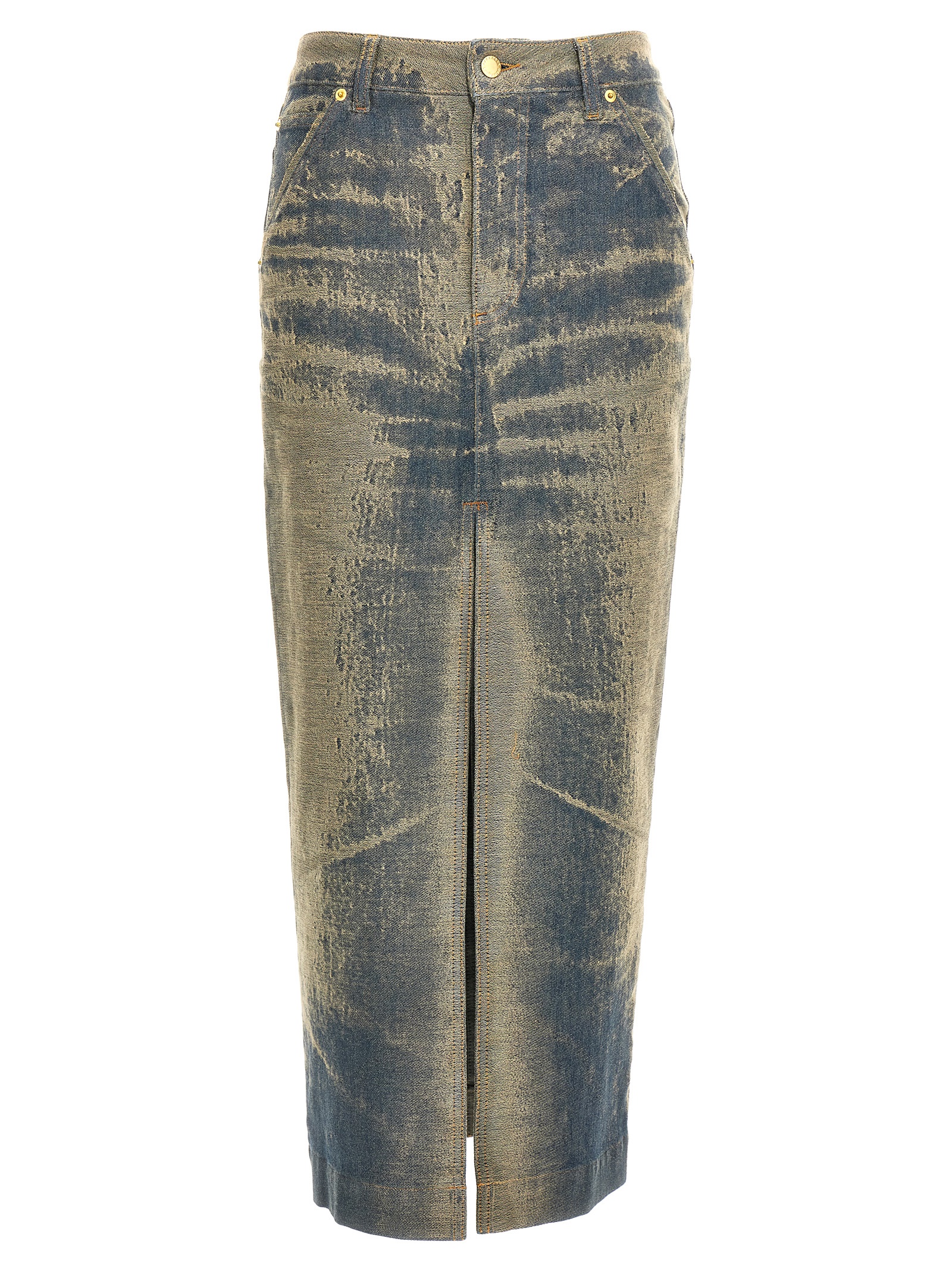 Darkpark - Blue Cotton Mini Skirt