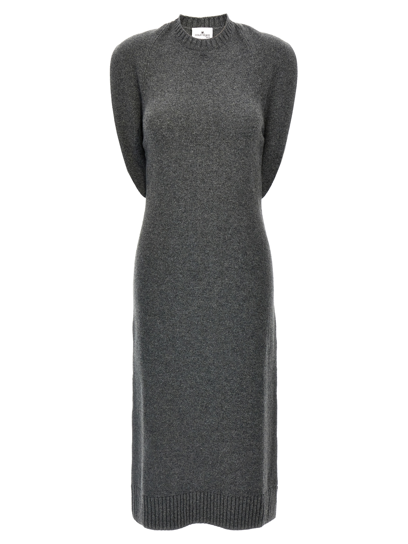 Courrèges - Gray Wool Midi Dress