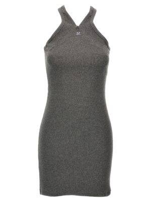 Gray Cotton Short Dress