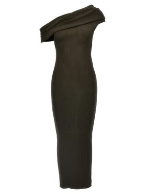 Brown Viscose Long Dress