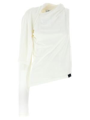 White Cotton Long Sleeve T-Shirt