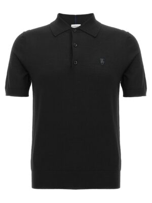 Black Wool Polo Shirt