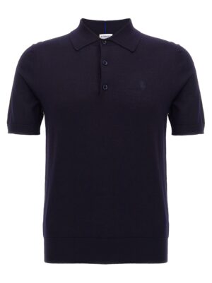 Blue Wool Polo Shirt