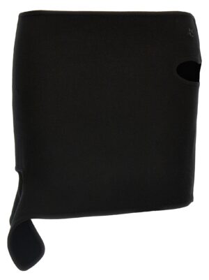 Black Viscose Long Skirt