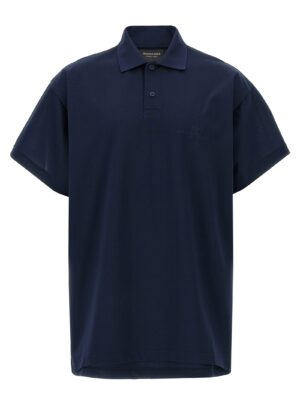 Blue Cotton Polo Shirt