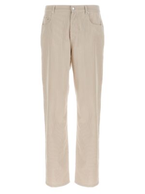 White Cotton Casual Pants