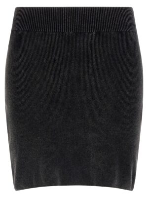 Black Cotton Long Skirt