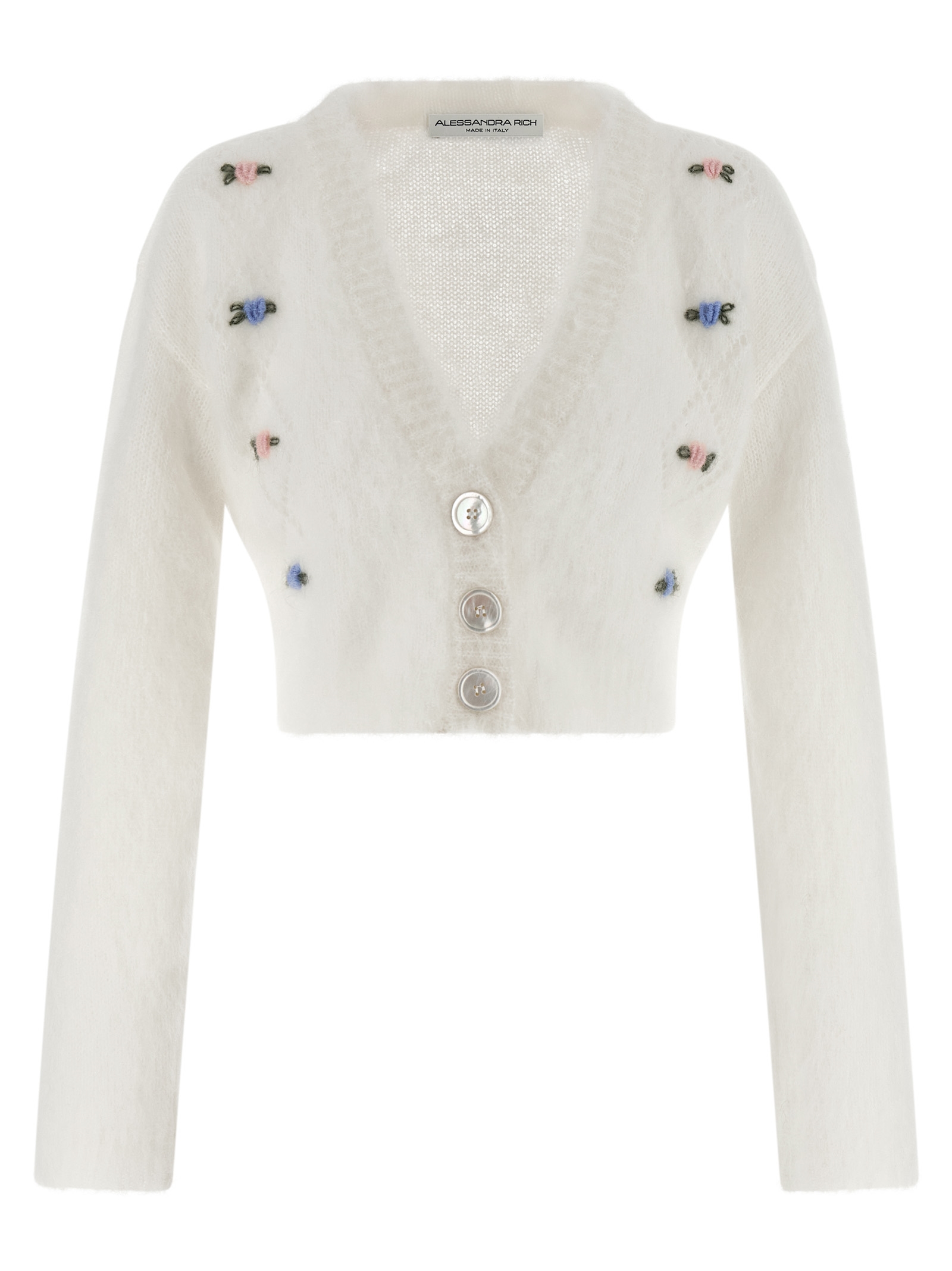 Alessandra Rich - White Wool Cardigan