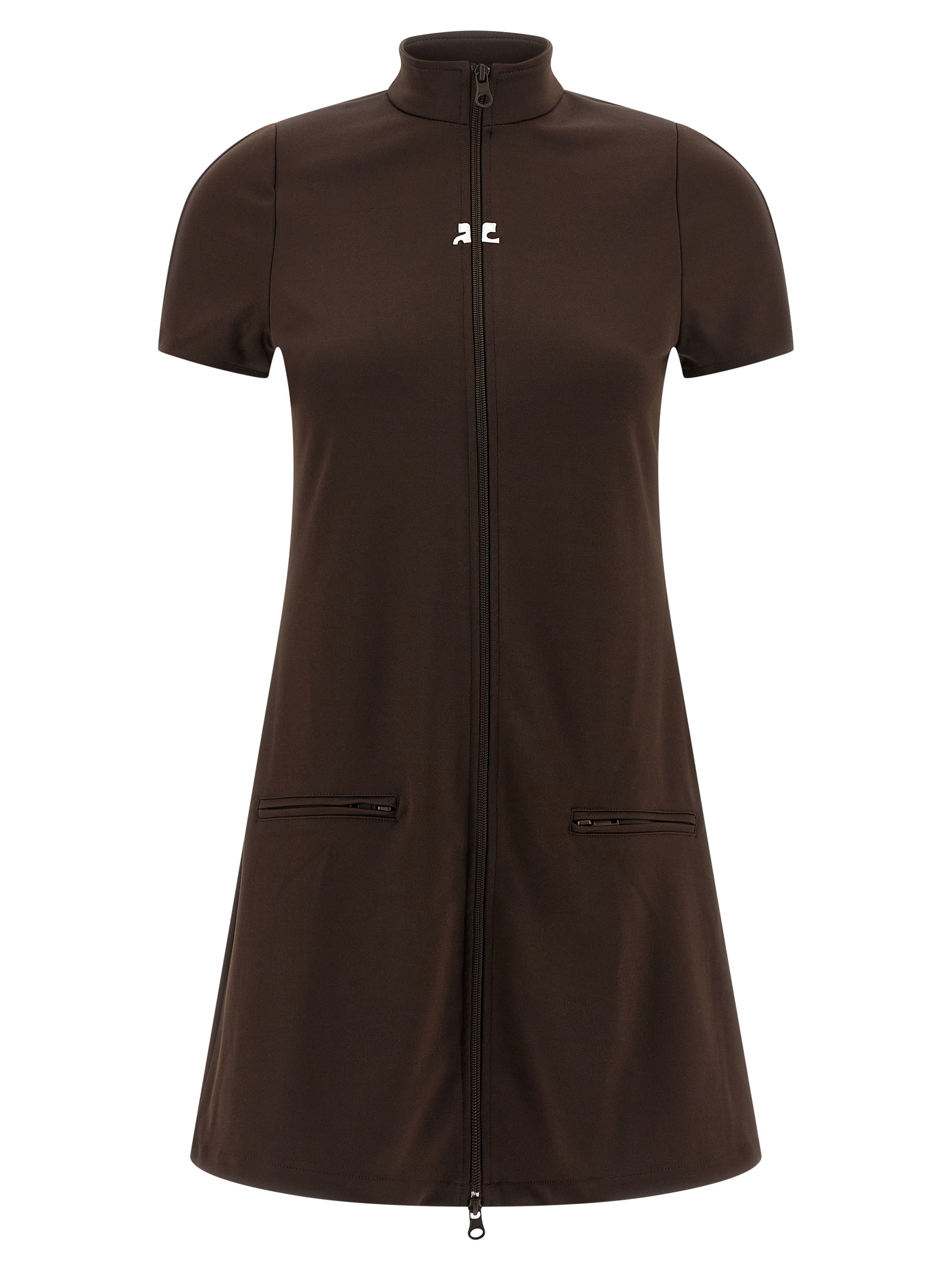 Courrèges - Brown Polyester Short Dress