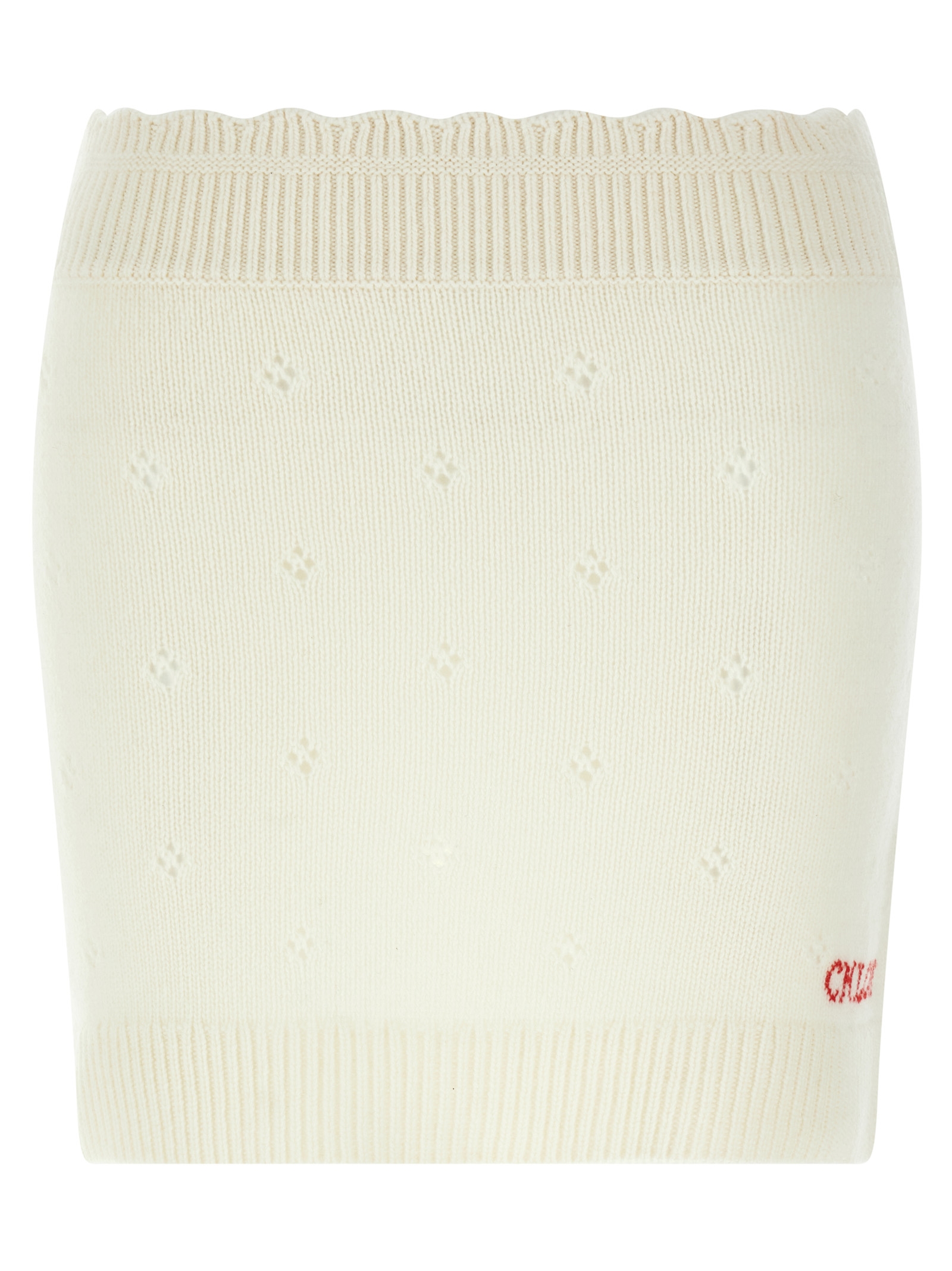 Chloé - White Wool Long Skirt