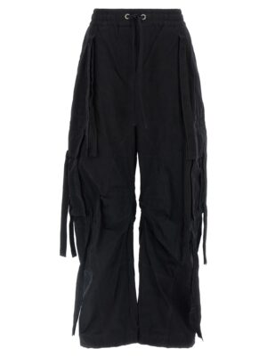 Black Cotton Cargo Pants