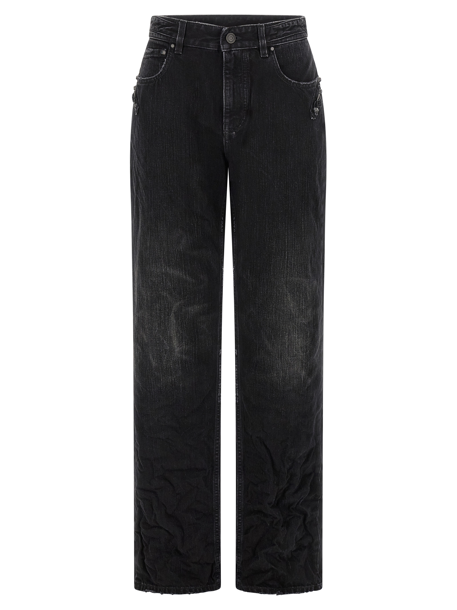 Balenciaga - Black Cotton Straight-Leg Jeans