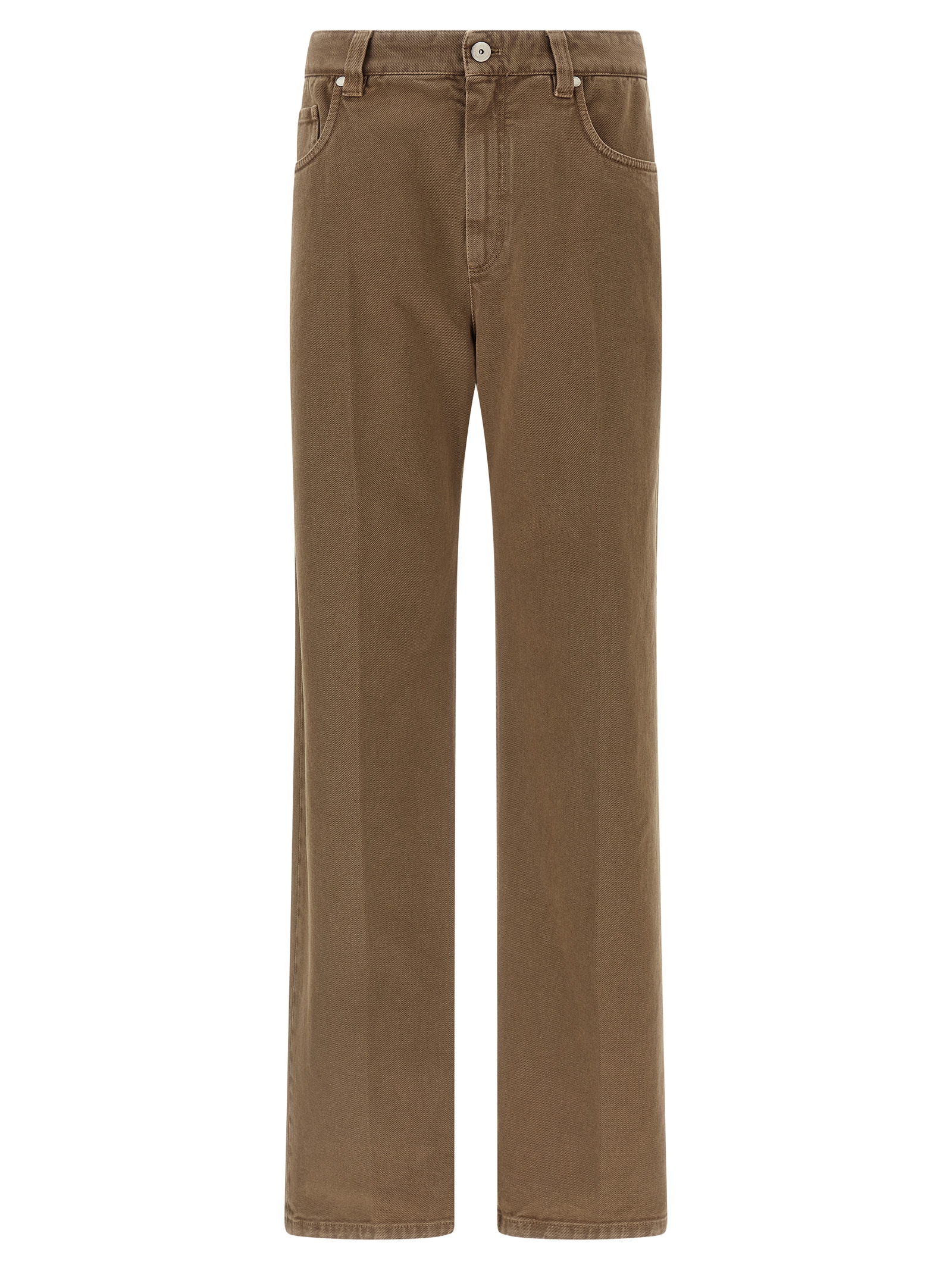 Brunello Cucinelli - Beige Cotton Straight-Leg Jeans