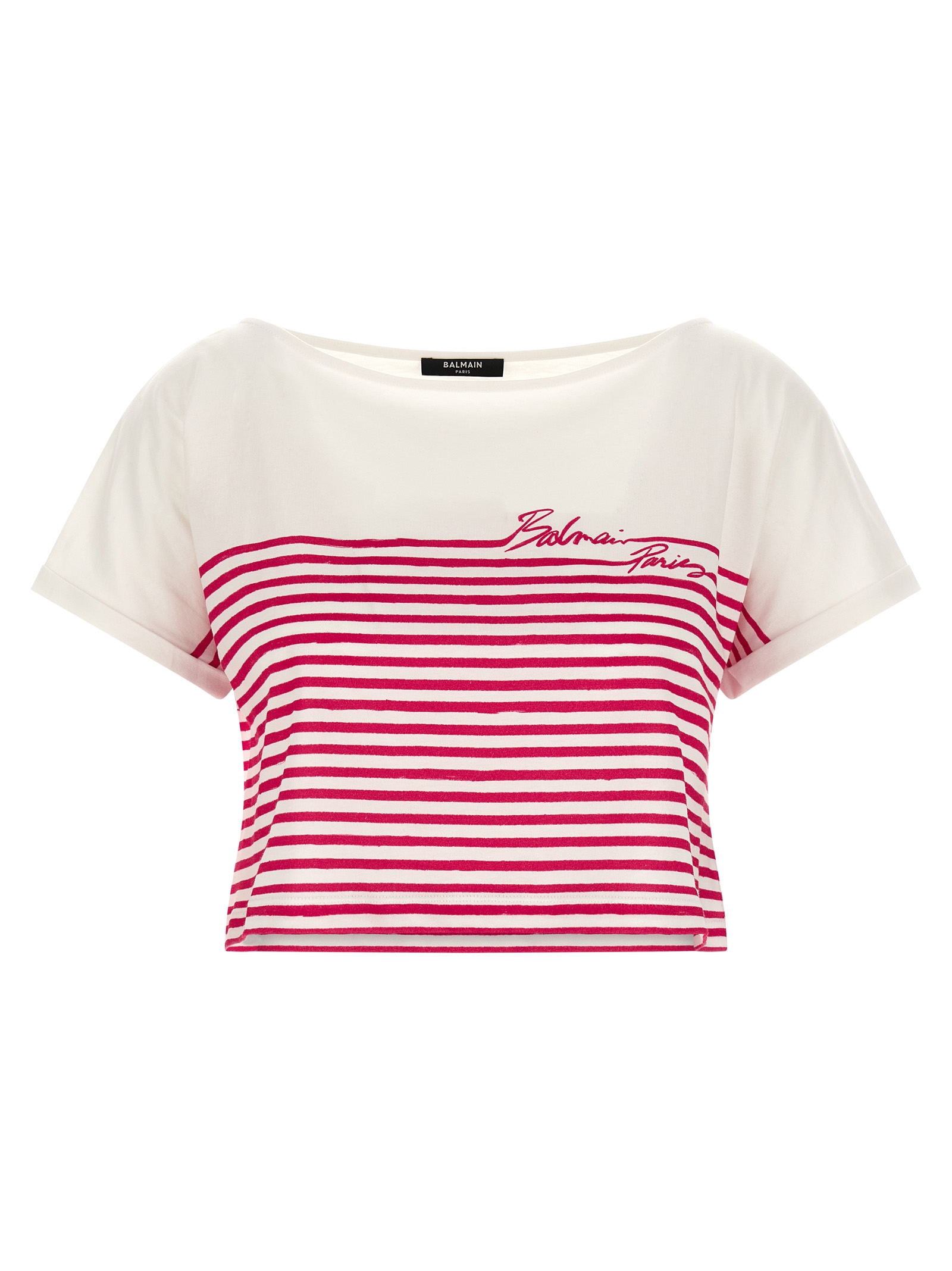 Balmain - Fuchsia Cotton T-Shirt