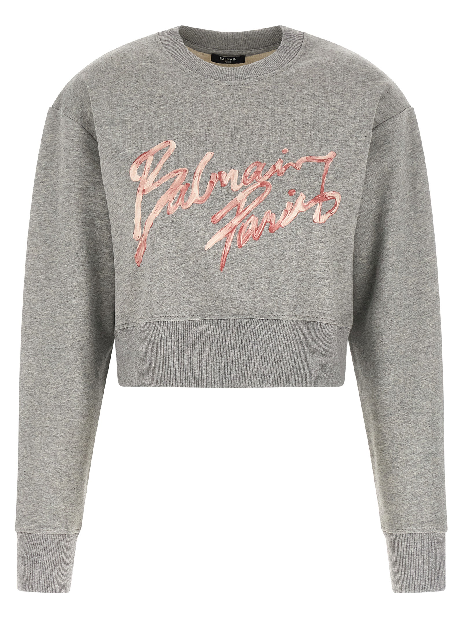 Balmain - Gray Cotton Sweatshirt