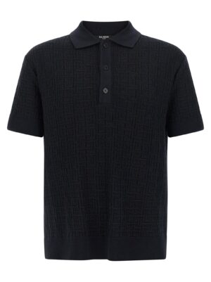 Blue Wool Polo Shirt