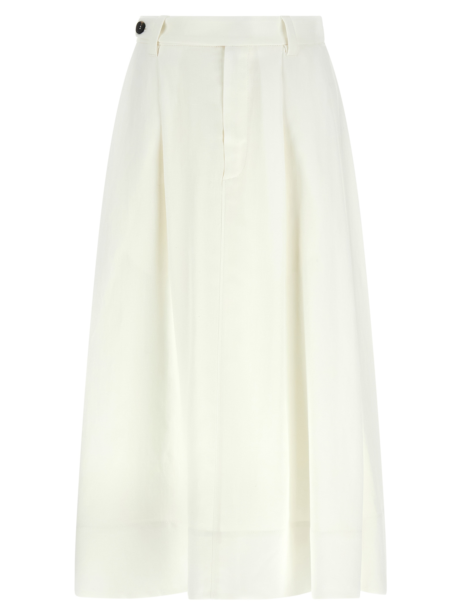 Brunello Cucinelli - White Viscose Midi Skirt