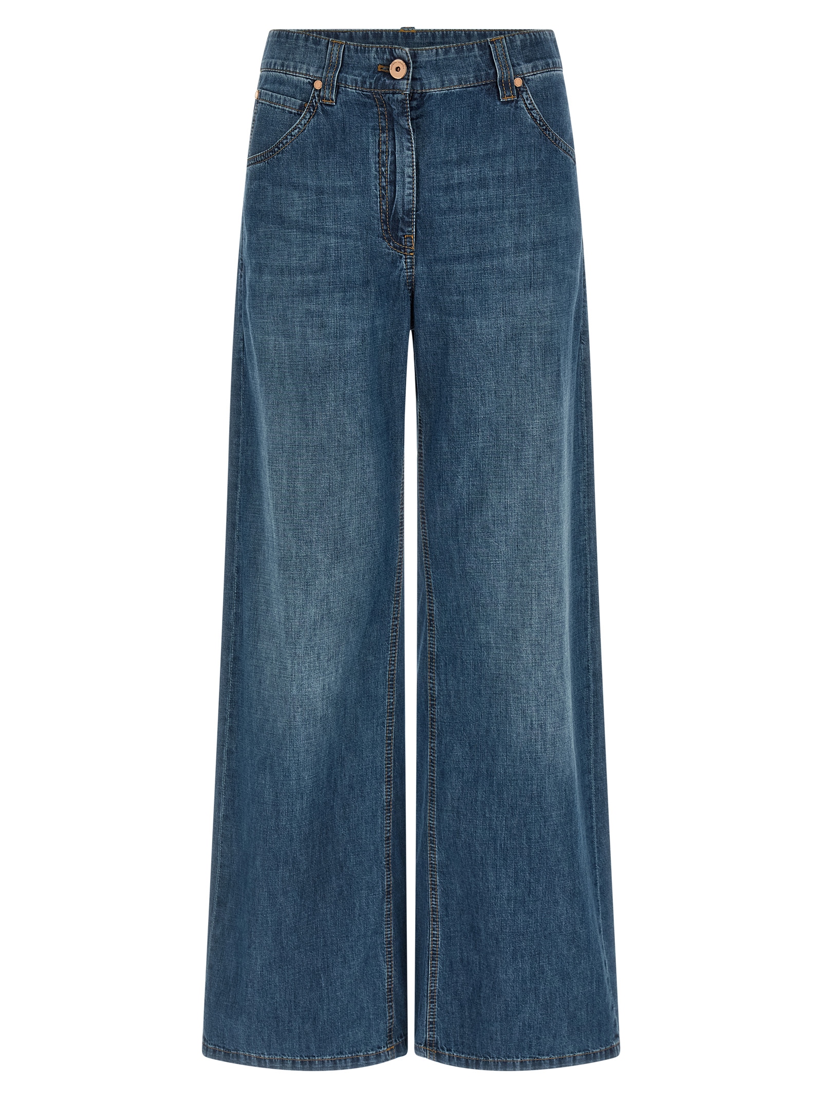 Brunello Cucinelli - Blue Cotton Relaxed Fit Jeans
