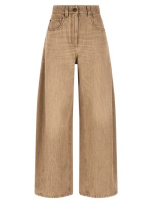 Beige Cotton Jeans Denim