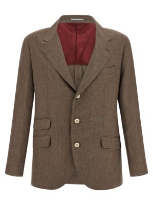Brown Linen Blazer