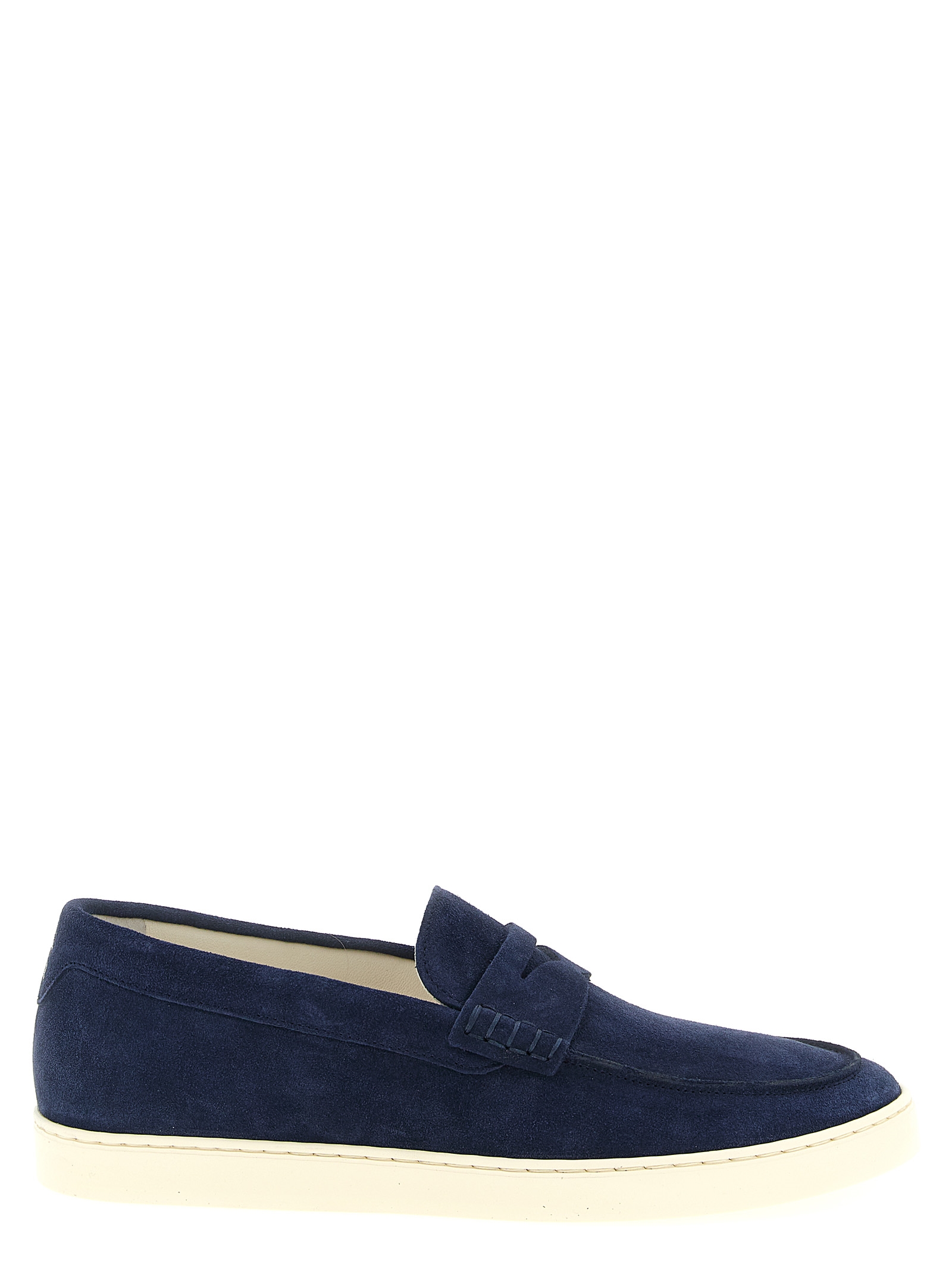 Brunello Cucinelli - Blue Calfskin Slip-On Loafers