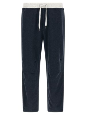 Blue Cotton Joggers (Workout Pants)