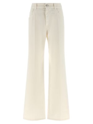 White Cotton Relaxed Fit Jeans