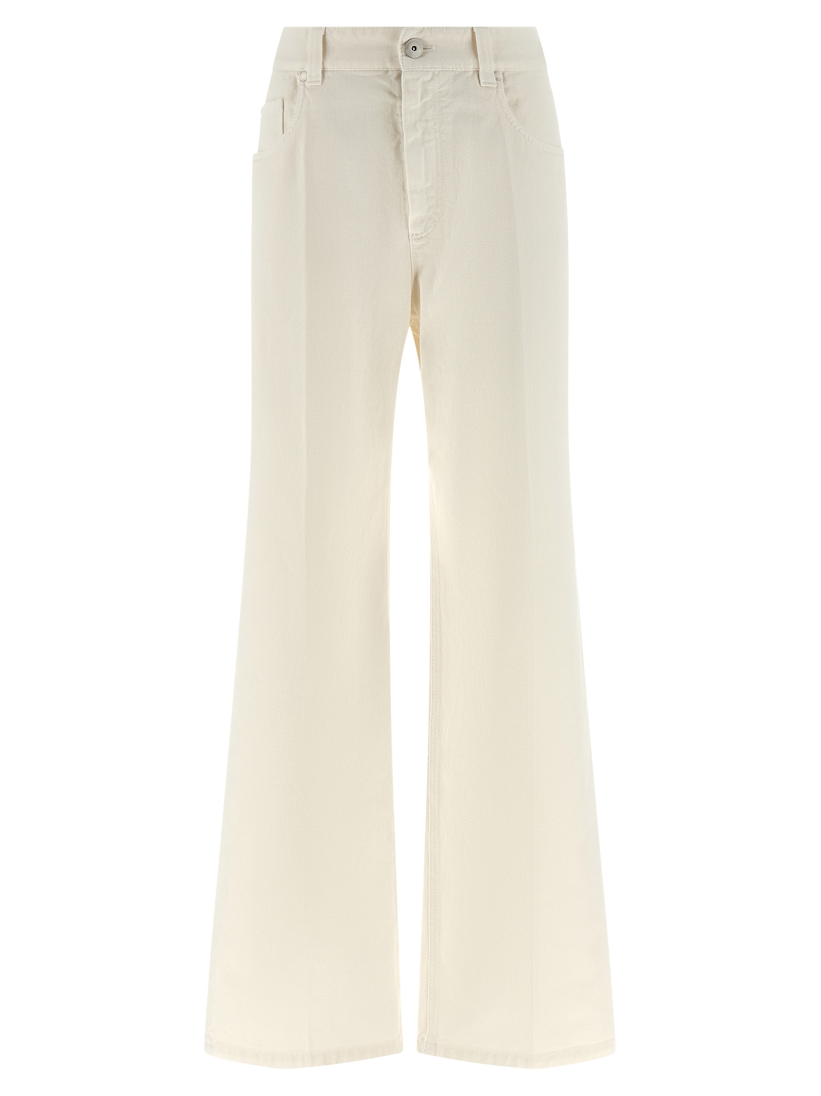 Brunello Cucinelli - White Cotton Relaxed Fit Jeans