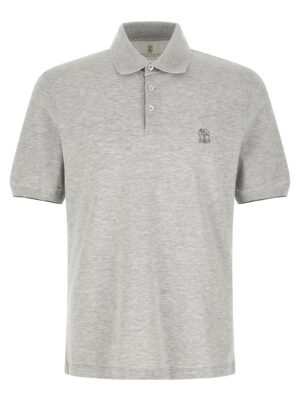 Gray Cotton Polo Shirt