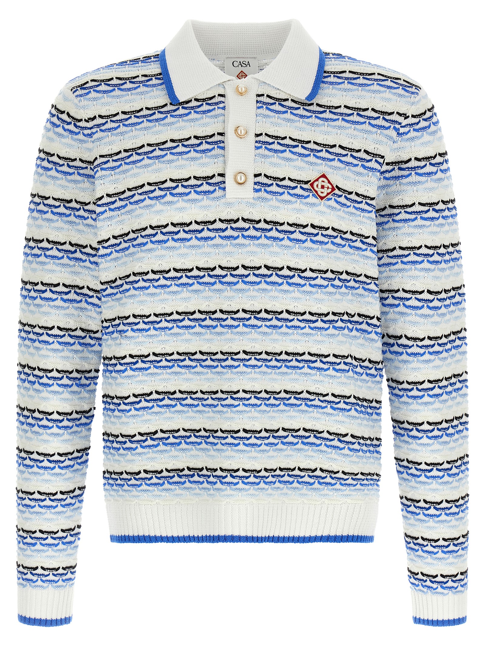 Casablanca - Blue Cotton Polo Shirt