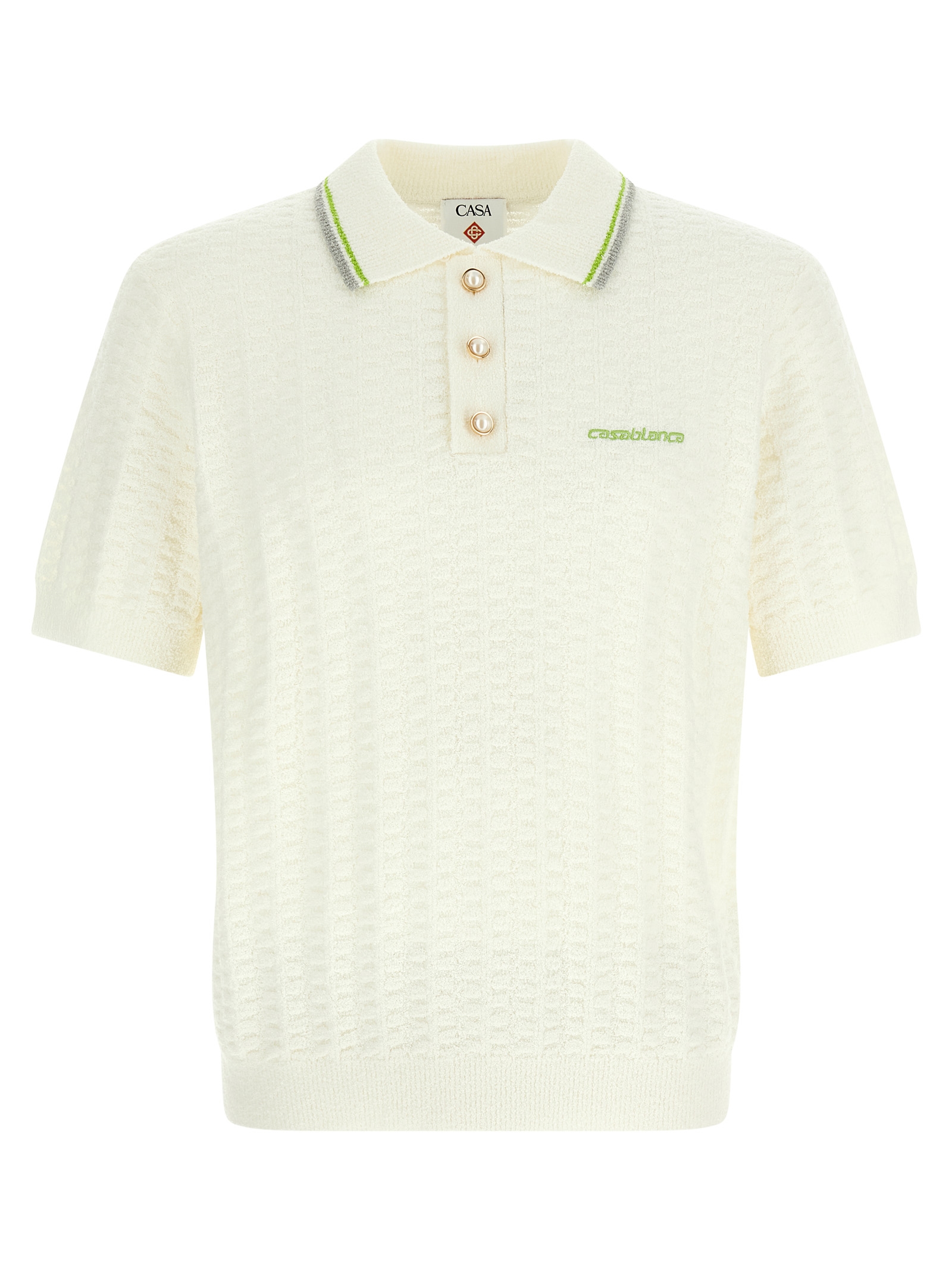Casablanca - White Cotton Polo Shirt