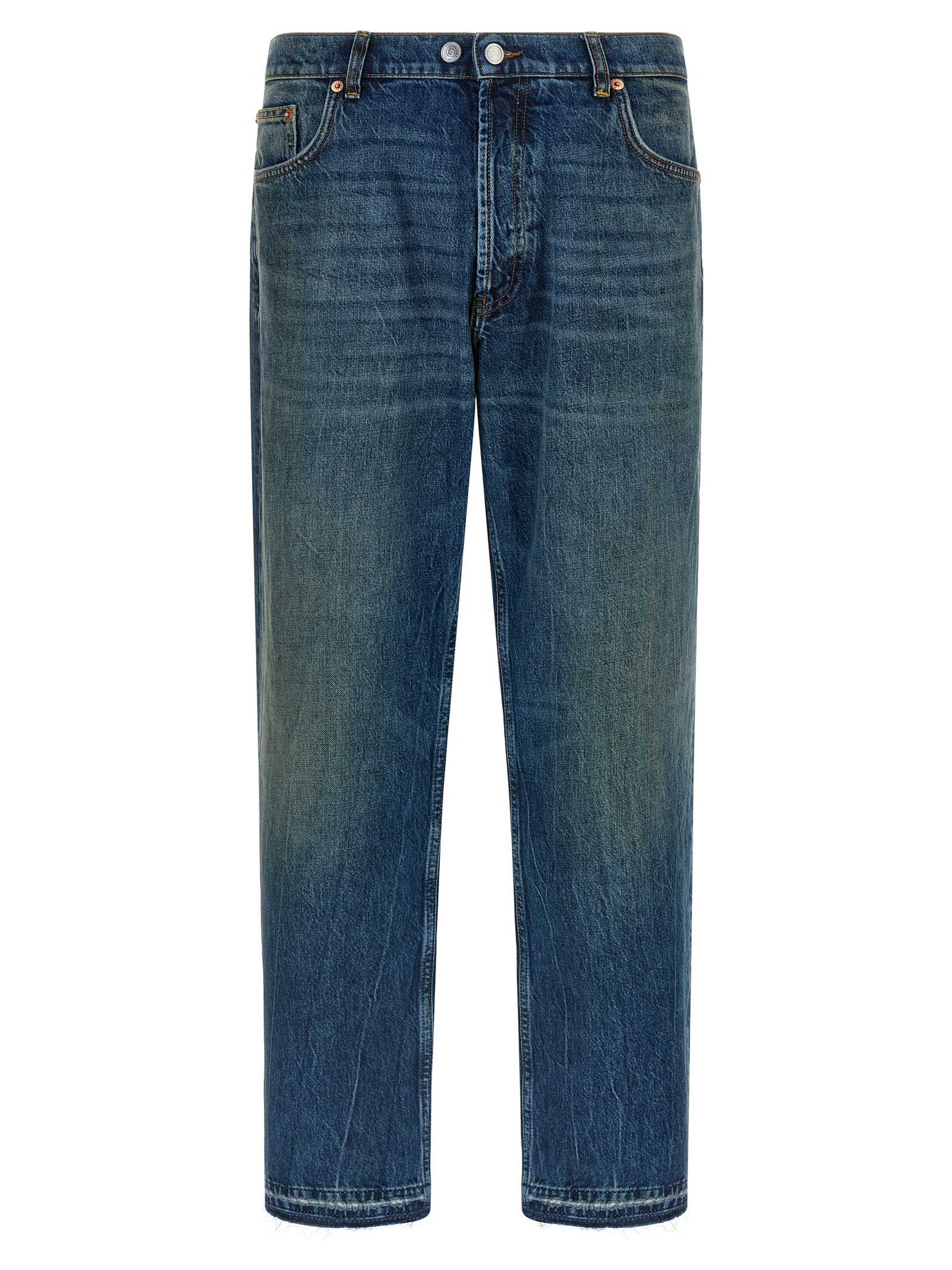 Department 5 - Blue Cotton Straight-Leg Jeans