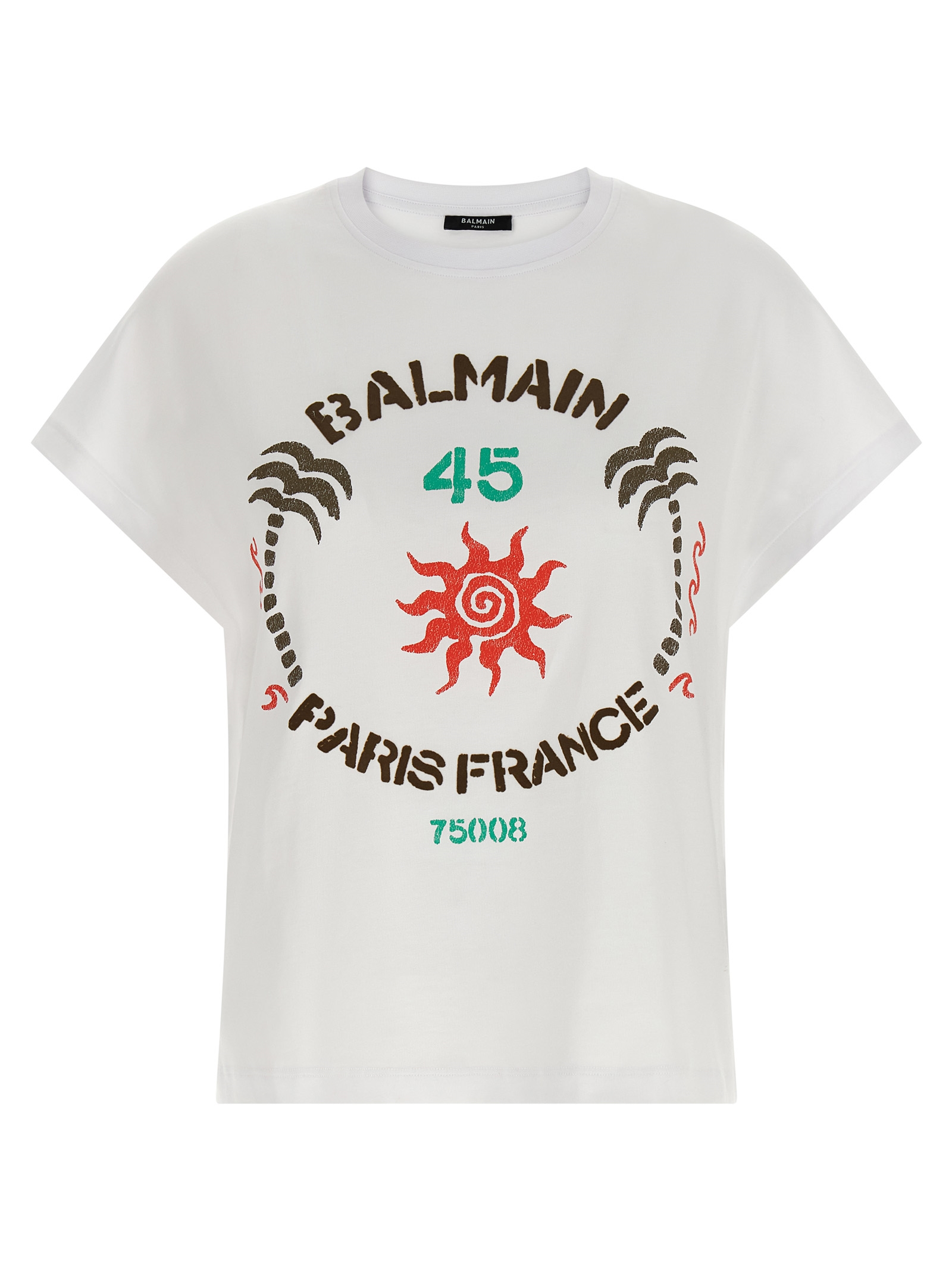 Balmain - White Cotton T-Shirt