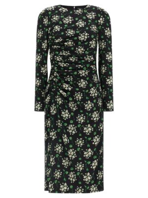 Black Synthetic Midi Dress