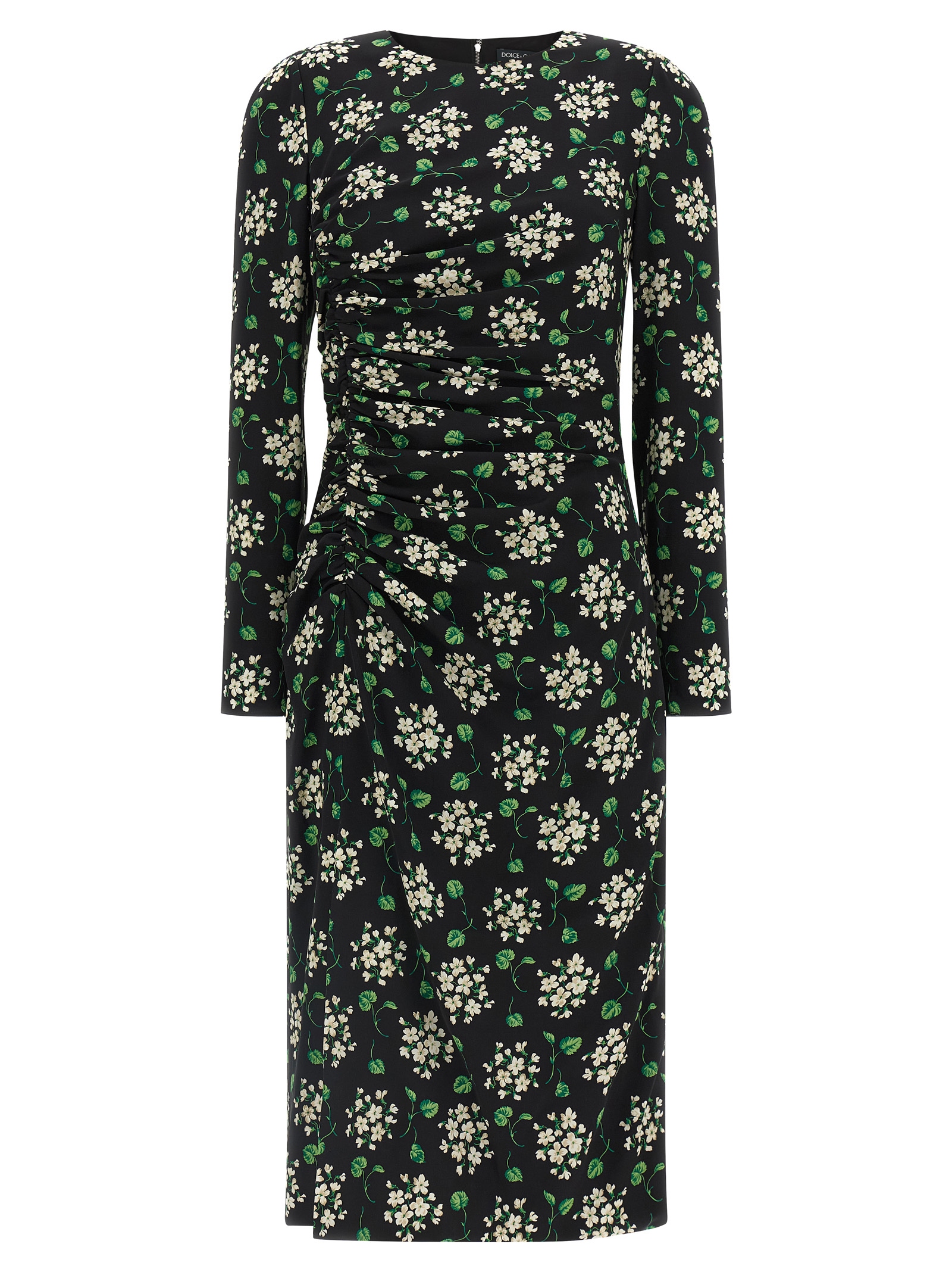 Dolce & Gabbana - Black Synthetic Midi Dress