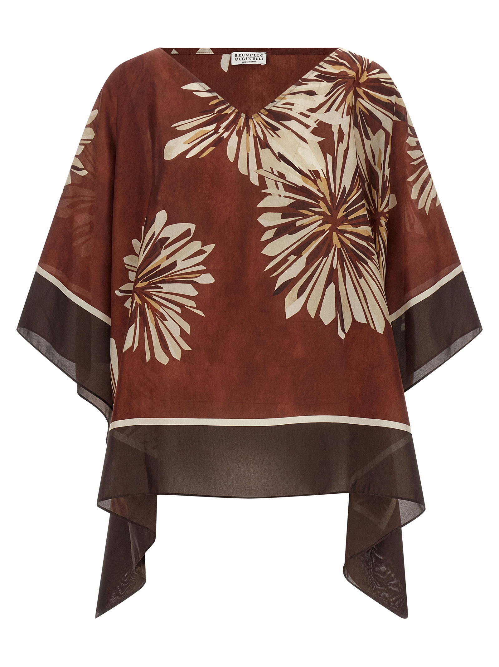 Brunello Cucinelli - Bordeaux Silk Blouse