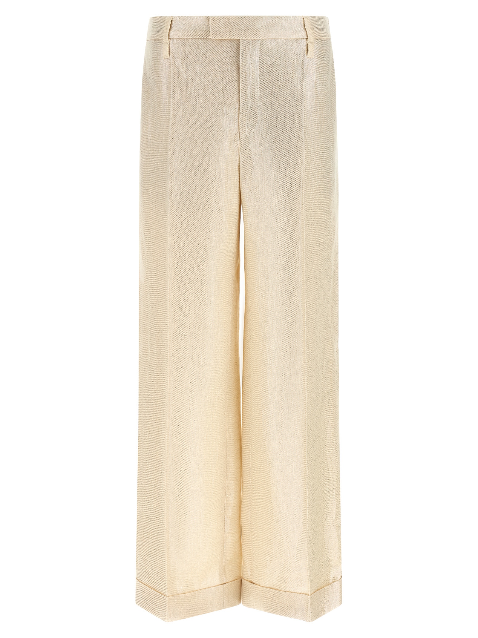 Brunello Cucinelli - Gold Linen Casual Pants