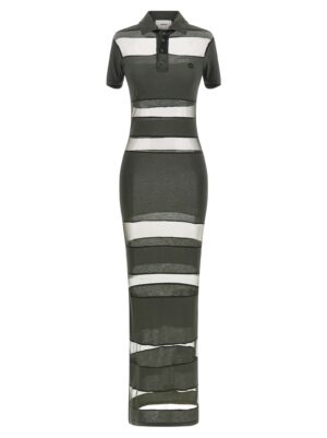 Bicolor Cotton Long Dress
