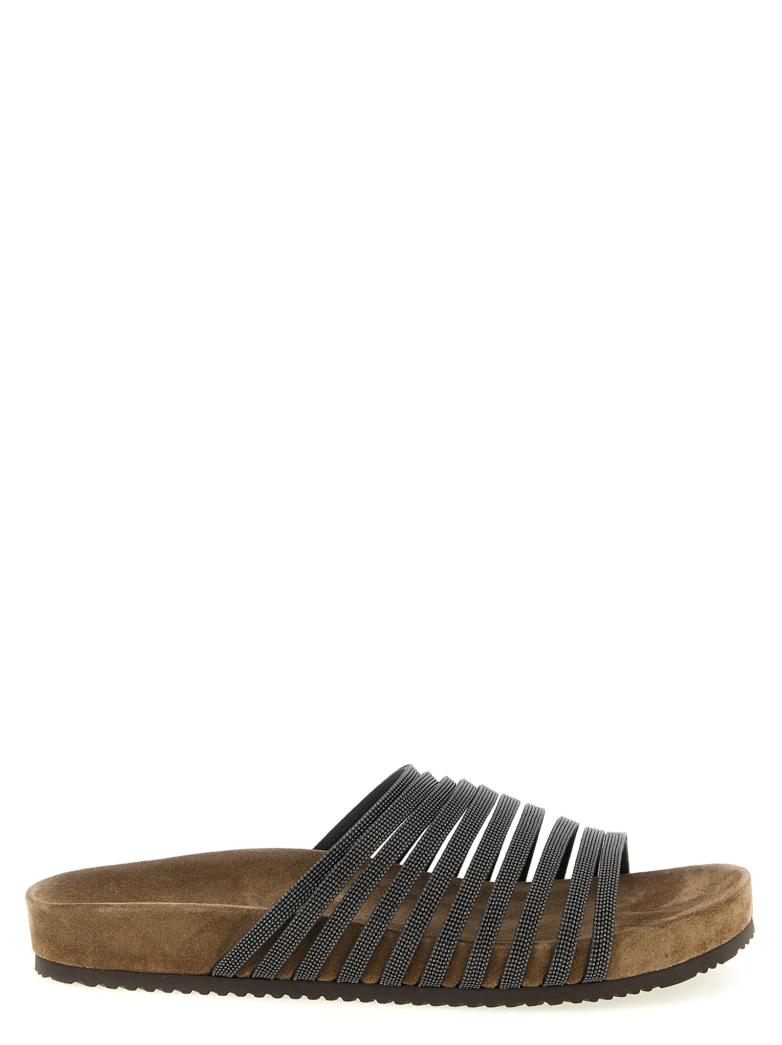 Brunello Cucinelli - Black Lamb Leather Slides