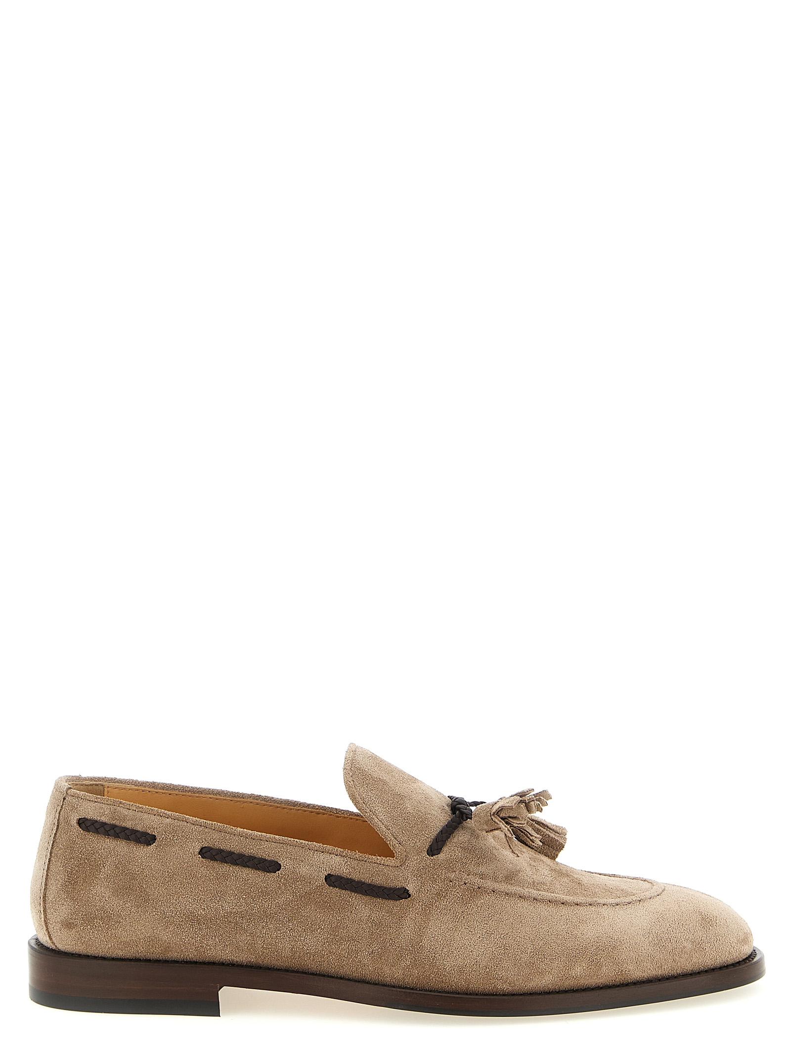 Brunello Cucinelli - Brown Calfskin Slip-On Loafers