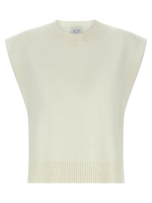 White Cashmere Sleeveless Jacket