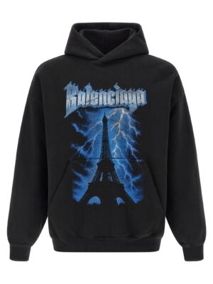 Black Cotton Sweatshirt